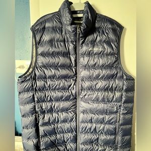 Eddie Bauer Microlight Packable Down Vest Blue Men's Size Large Lightweight